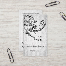Kliva lejon texturerad Look Visitkort