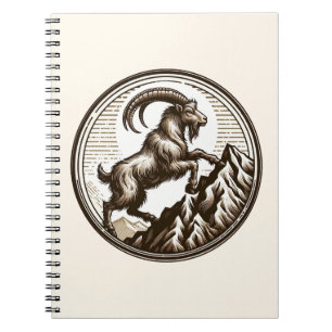 Klivande Bergget Capricorn Födelsedag Zodiak Anteckningsbok