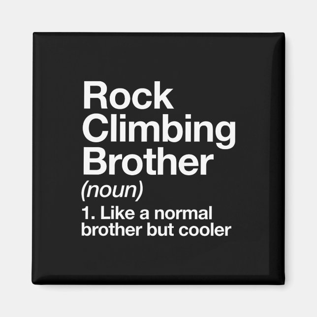 Klivande bror definition rolig sport  magnet (Framsidan)