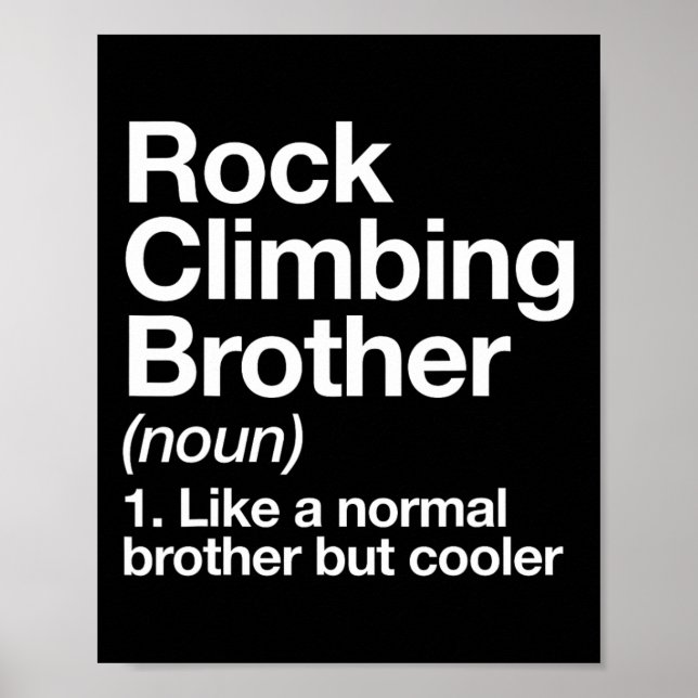 Klivande bror definition rolig sport  poster (Framsidan)