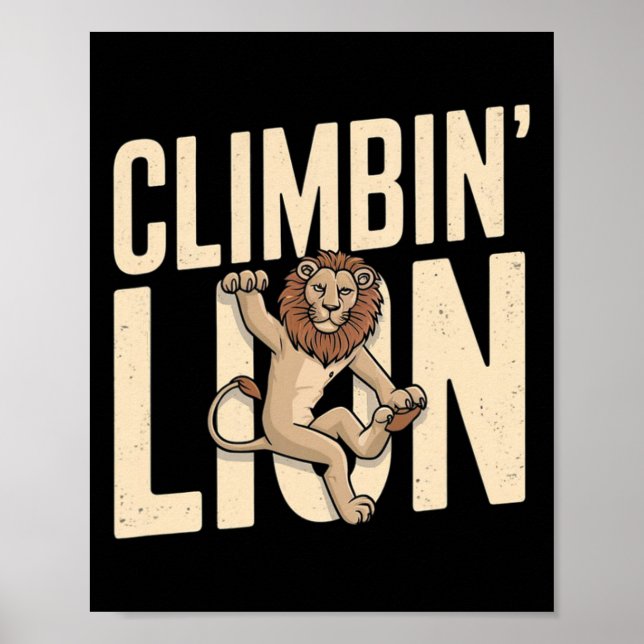 Klivande lejon - Rollig Klättrare  Poster (Framsidan)