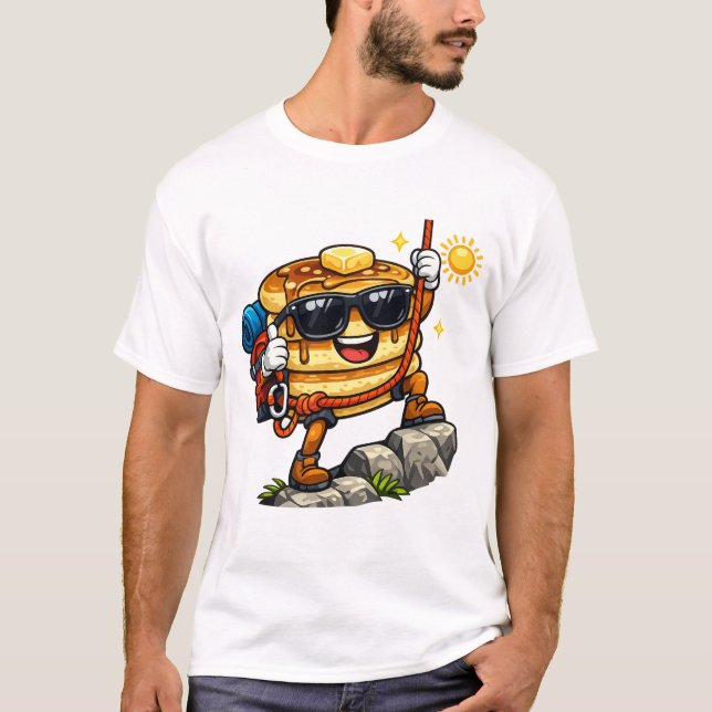 Klivande pannkaksstack t shirt (Framsida)