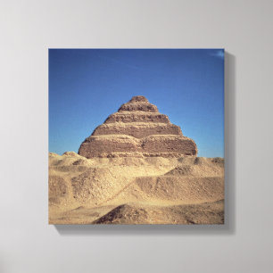Klivapyramiden av kungen Djoser, c.2630-2611 BC Canvastryck