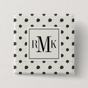 Kliver det enkla teckenet för Monogram   tre Knapp