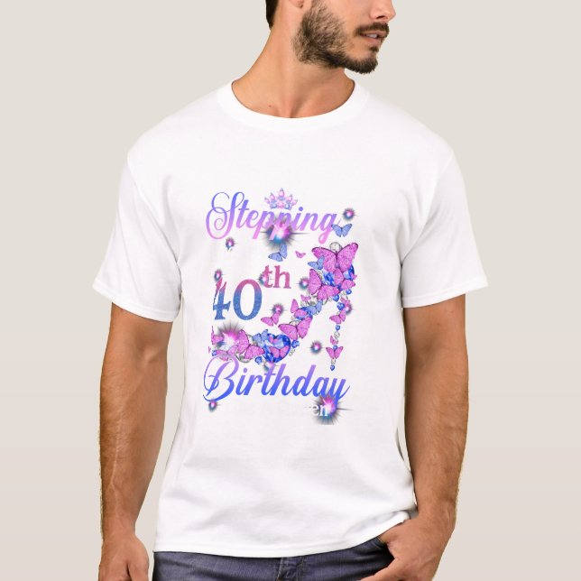 Kliver In I Min 40-årsdag T Shirt (Framsida)