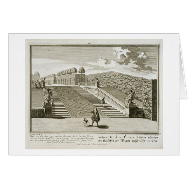Kliver till den trädgårds- terrassen, hälsningskort (Framsidan Horizontal)