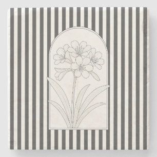 Klivia Elegant Underlägg Flower Botanical Stone