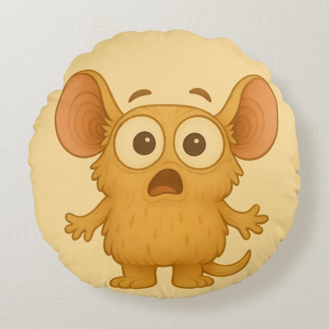 Klix Kissen – Das ADHS-Monster der Ablenkung Rund Kudde (Framsidan)