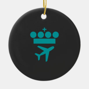KLM Airlines Merchandise Essential T-Shirt Julgransprydnad Keramik
