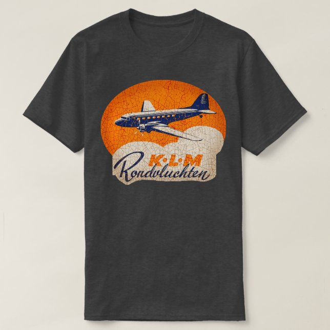 KLM Rondvluchten T Shirt (Design framsida)
