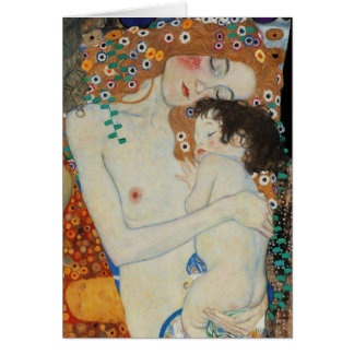 Klmit, mor och barn hälsningskort