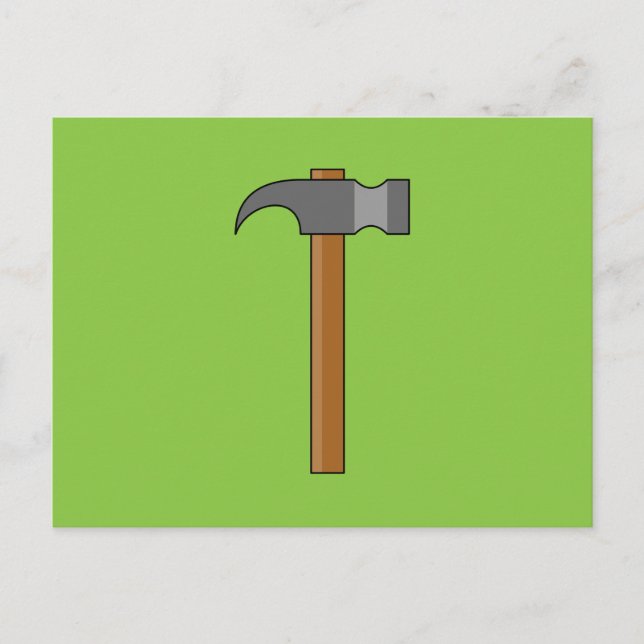Klo Hammer Tecknad Helg Vykort (Framsida)