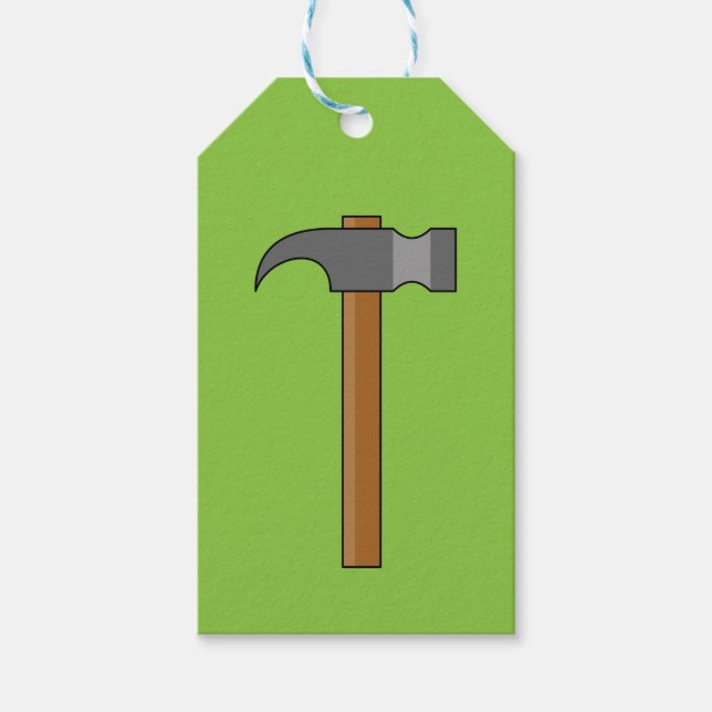 Klo Hammer Tecknad Presentetikett (Framsidan)