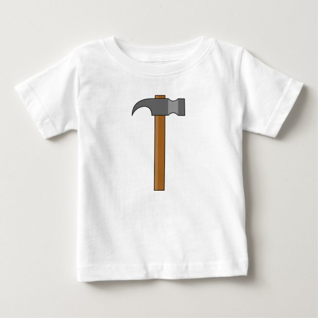 Klo Hammer Tecknad T Shirt (Framsida)