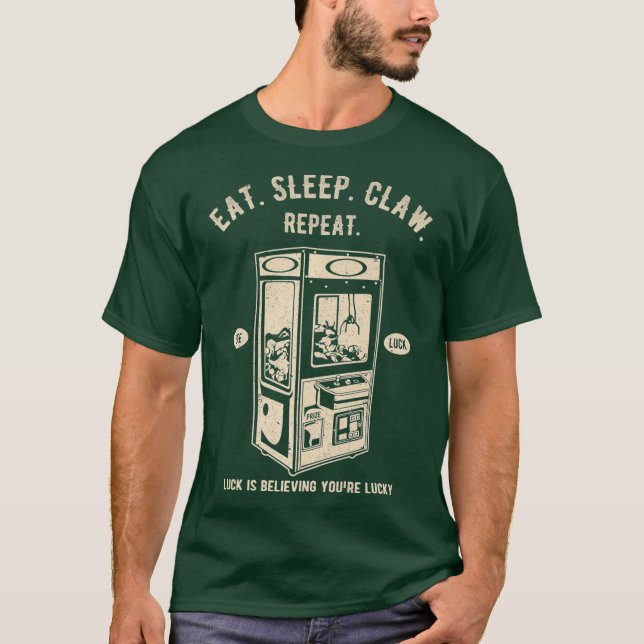 Klo Maskin-design för Arcade Gamer Eat Sat-viloläg T Shirt (Framsida)