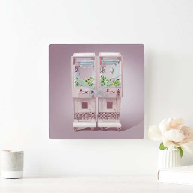 Klo Maskin Fyrkantig Klocka (Hem)