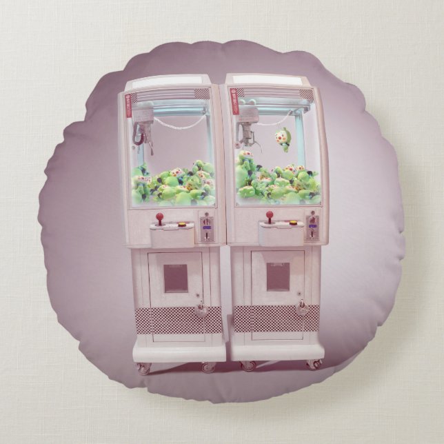 Klo Maskin Rund Kudde (Framsidan)