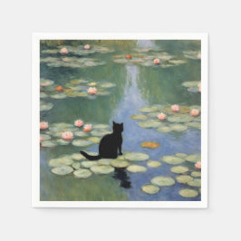 Klo Monet Vatten Lilies Cat Pond Pappersservett