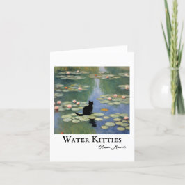 Klo Monet Vatten Lilies Cat Pond Tack Kort