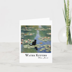 Klo Monet Vatten Lilies Cat Sympathy Card Tack Kort