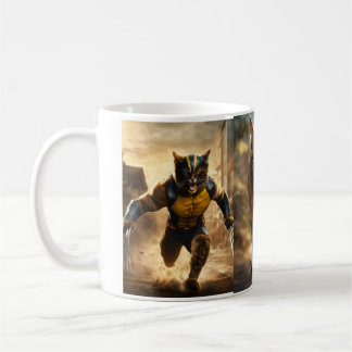 Klo och kaffe: Cat Wolverine Print Mugg