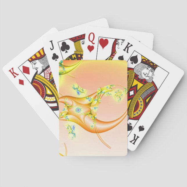Klo | Orange och Gult Bilder Casinokort (Baksidan)