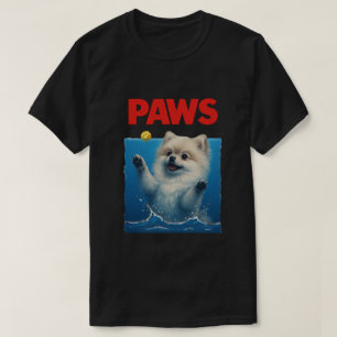 Klo Parodi Svart hund som jagar en söt rädd mus T Shirt