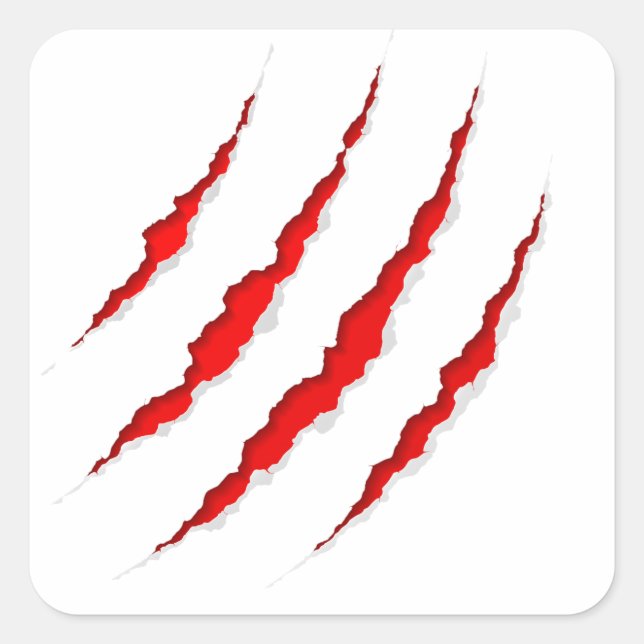 Klo Scratch - Mysterious Animal Fyrkantigt Klistermärke (Framsida)