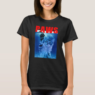 KLOAR Rolig Katt . Parodi För Haj Och Kattälskare T Shirt