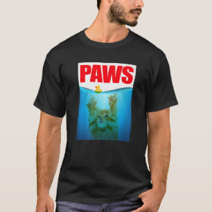KLOAR Sött Kattunge Katt Och Gul Gummi Anka T Shirt
