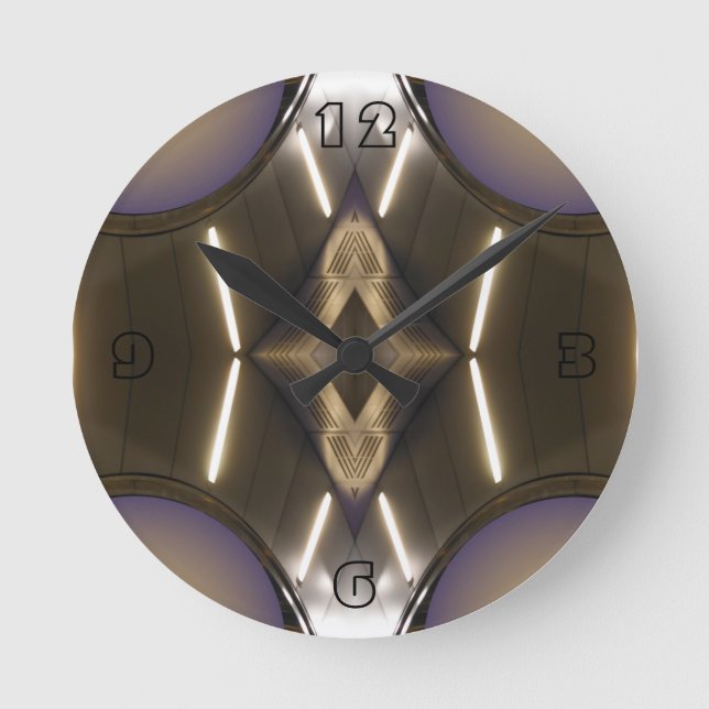 Klock för designer för modernt Contemporary Rund Klocka (Framsida)