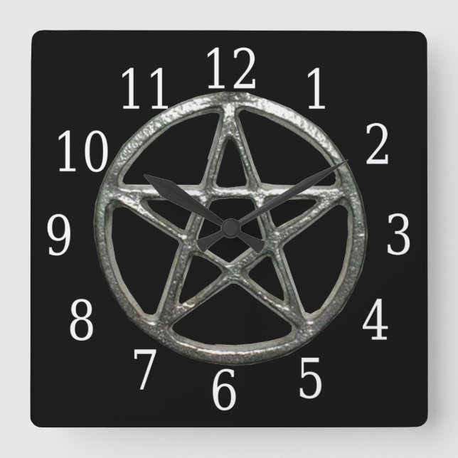 Klock för Pentacle-kvadrat Fyrkantig Klocka (Framsida)