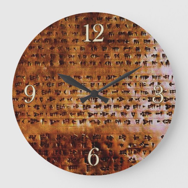 Klock för tidigare Sumerian Cuneiform Designer Clo Stor Klocka (Framsida)