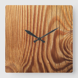 Klock för träets utseende fyrkantig klocka