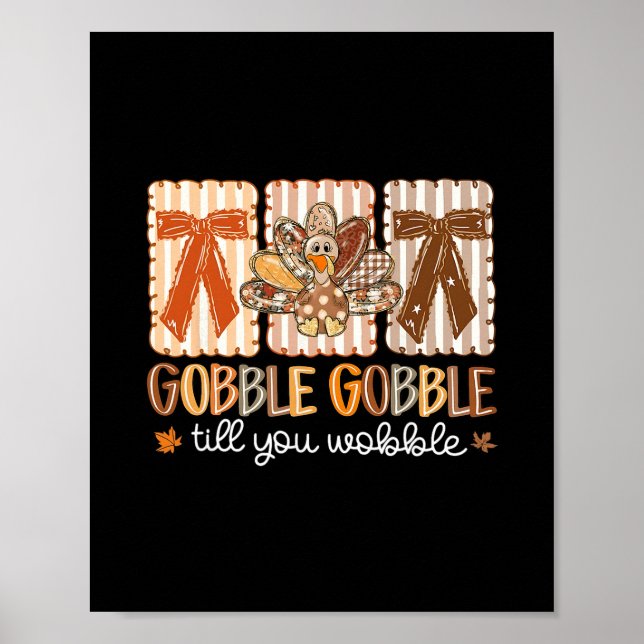 Klock klock tills du vinglar Thanksgiving kalkon  Poster (Framsidan)