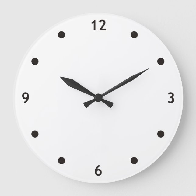 Klocka Ansikte-punkter och siffror - vit frimärke (Framsida)