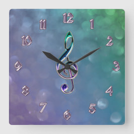 Klocka av glaset och Glitter Design Music Clock