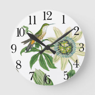 Klocka av hummingbird Wildlife Animal Flower Wall 