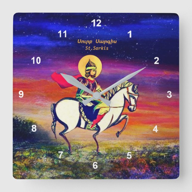 Klocka av sarkistisk akrylmur (Framsida)