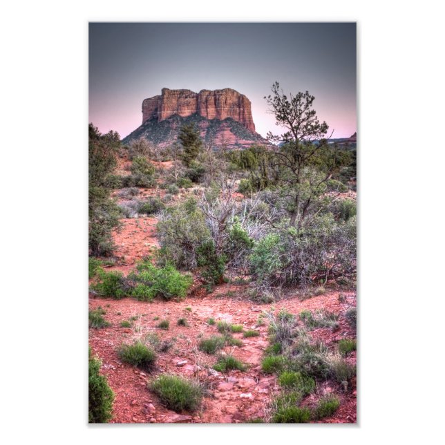 Klocka berg Sedona, AZ Fototryck (Framsidan)