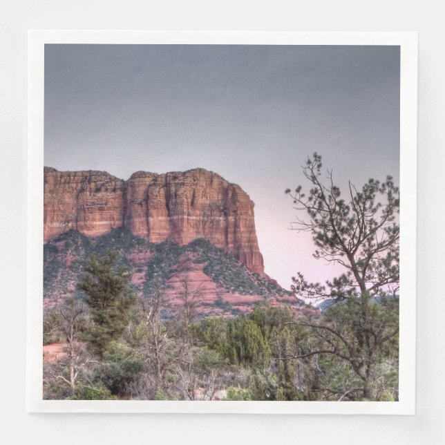 Klocka berg Sedona, AZ Pappersservett (Framsida)
