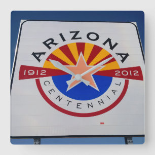 Klocka för Arizona Centenna Sign Wall Clock