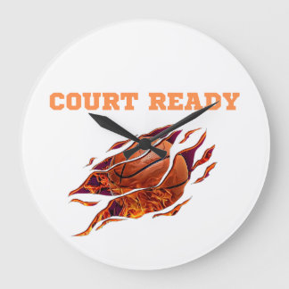 Klocka för basketplan redo väggklocka