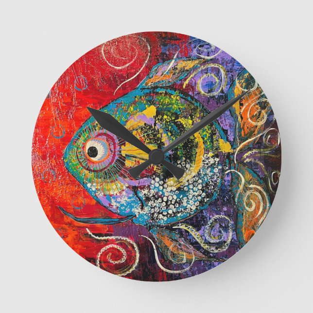 Klocka för fiskvägg (Framsida)