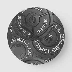 Klocka för gym kroppsbyggare vägg