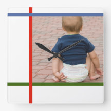 klocka för mondriska anpassadet färg blockera baby