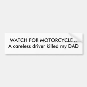 KLOCKA FÖR MOTORCYKLAR! En dödad oförsiktig Bildekal