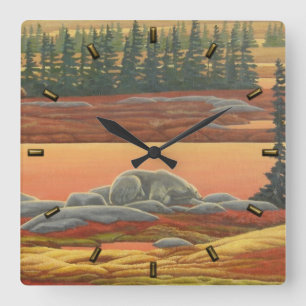 Klocka för polar Klocka för höstens väggklocka