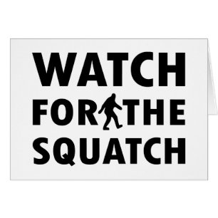 Klocka för Squatch Hälsningskort