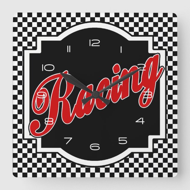 Klocka för svart och vit Tävla (Framsida)